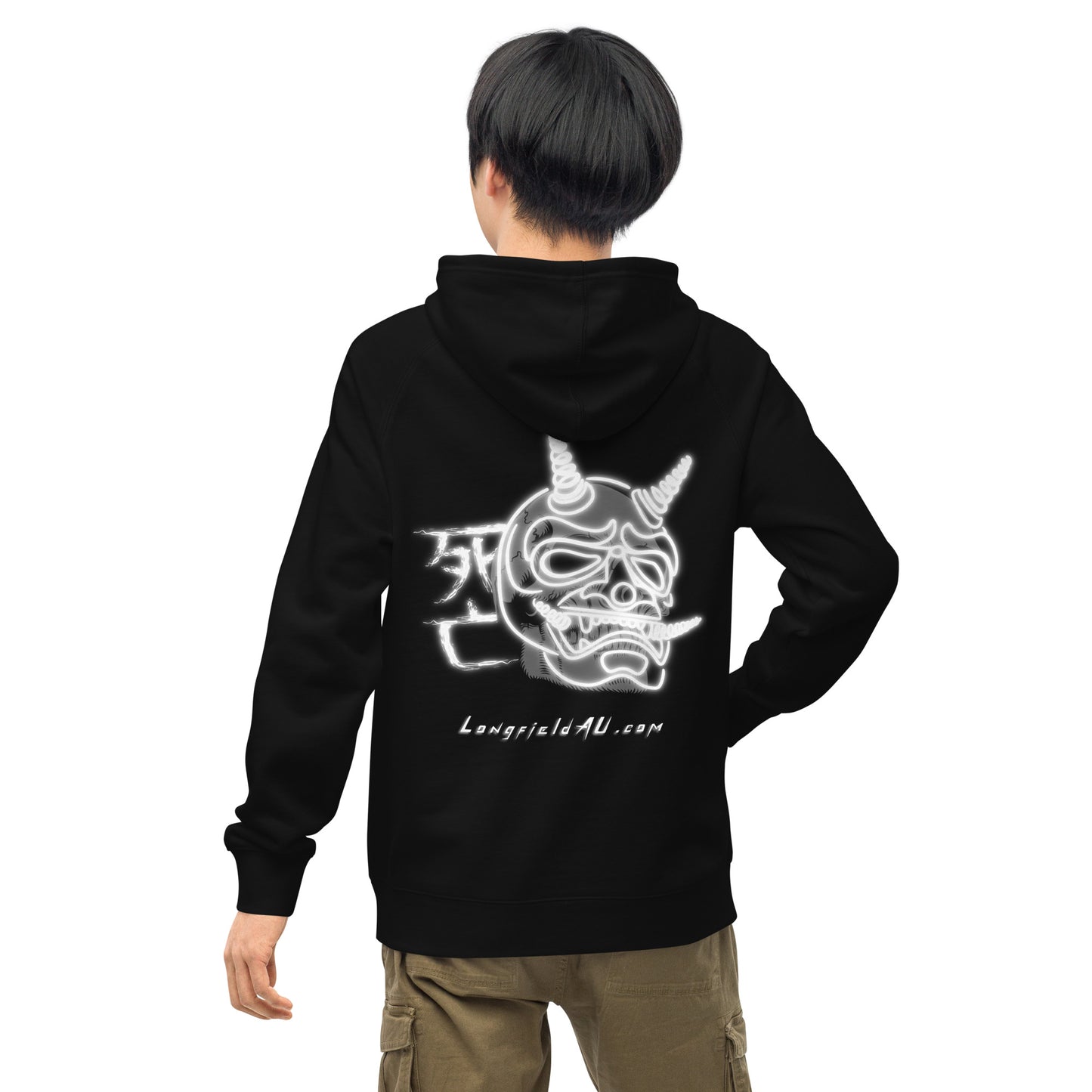 White Oni - Black Hoodie