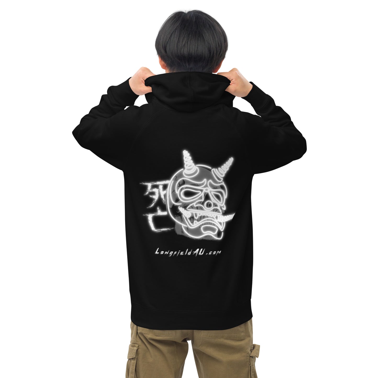 White Oni - Black Hoodie